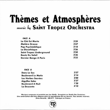 Saint Tropez Orchestra ‎– Thèmes et Atmosphères