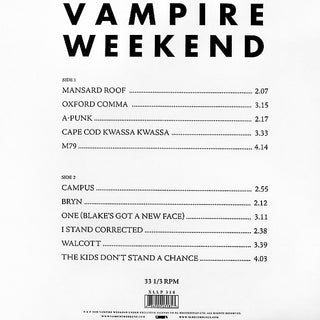 Vampire Weekend ‎– Vampire Weekend