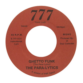The Para-Lytics ‎– Ghetto Funk